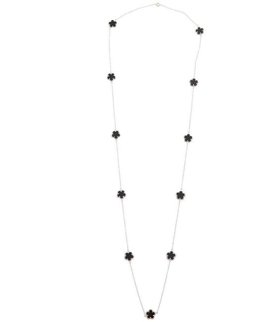 Juvell White 18K Plated Clover Necklace