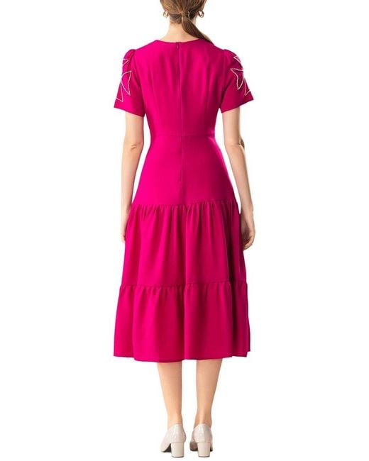 Adele Berto Pink Midi Dress