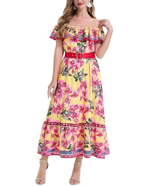 Kaimilan Red Midi Dress