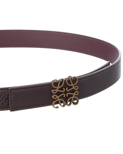 Loewe Brown Anagram Reversible Leather Belt