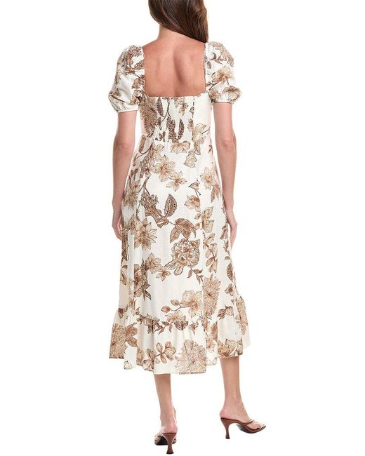 London Times Natural Midi Dress