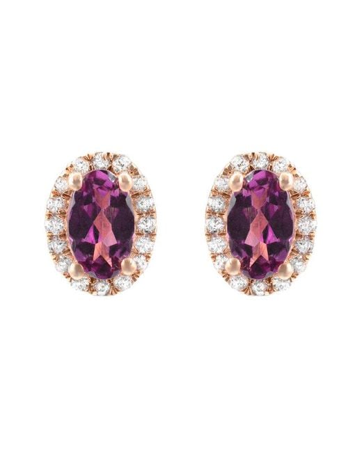 Gemstones Pink 14K 0.68 Ct. Tw. Garnet Stud Earrings