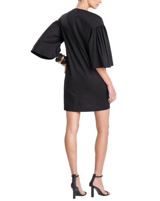Natori Black Poplin Mini Dress