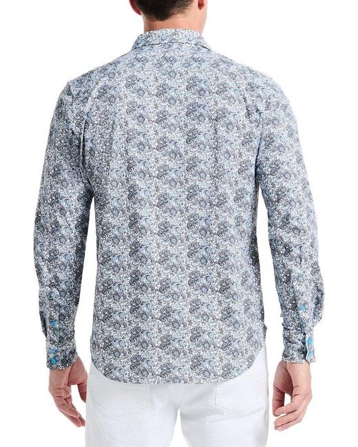 Robert Graham Blue Fitzgerald Woven Shirt for men