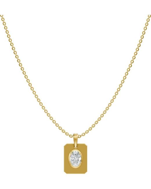 Lab Grown Diamonds Metallic 14K 1.00 Ct. Tw. Lab-Grown Diamond Necklace