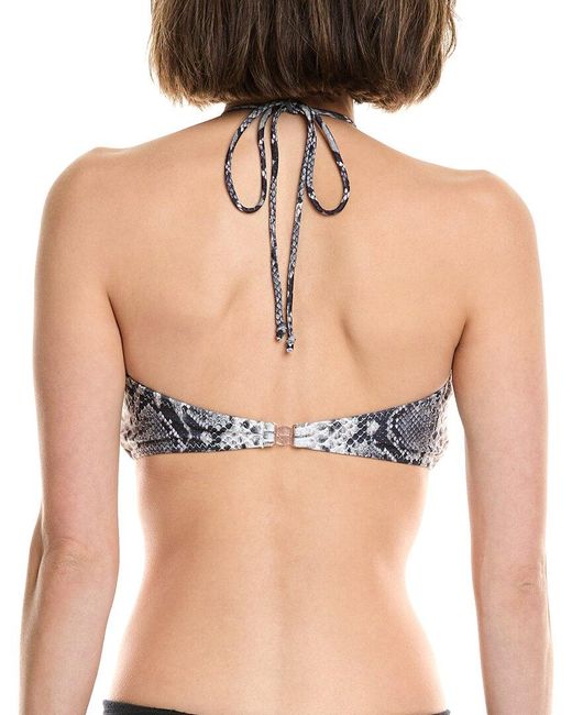 Norma Kamali Blue Jason Bikini Top