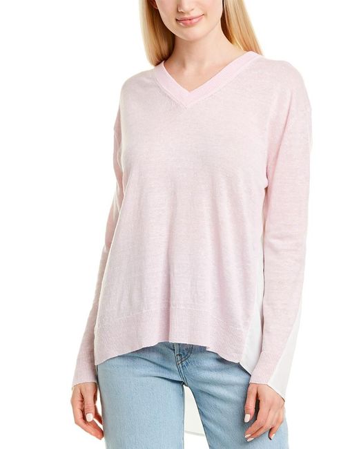 InCashmere Multicolor Incashmere Mixed Linen Pullover