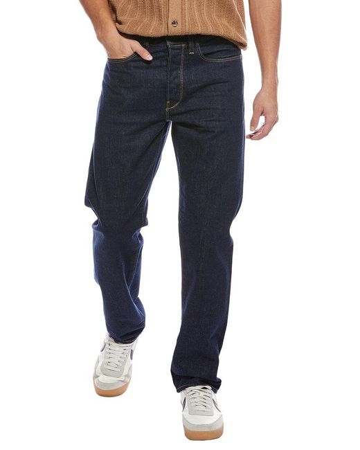 Todd Snyder Blue New Straight Fit Selvedge Rinse Jean for men