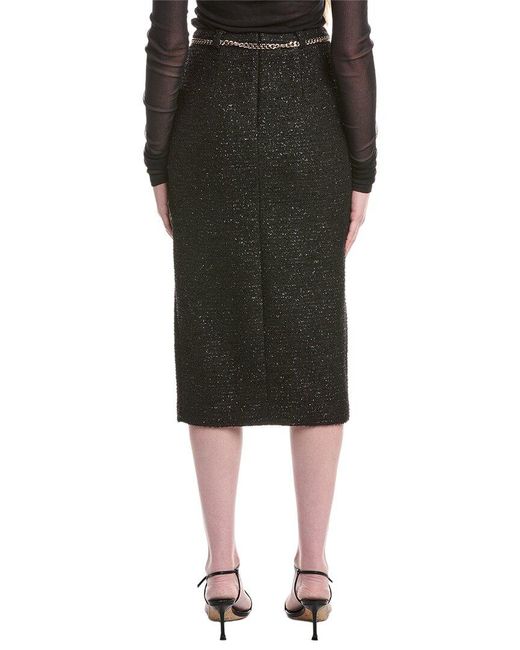 Generation Love Black Kiva Tweed Midi Skirt
