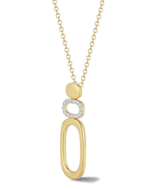 Reiss Metallic 14K 0.17 Ct. Tw. Diamond Necklace