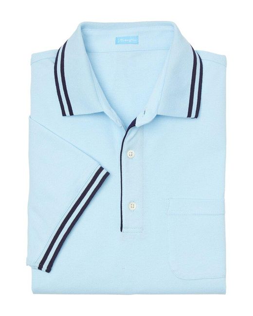 J.McLaughlin Blue Solid Sullivan Polo Shirt for men