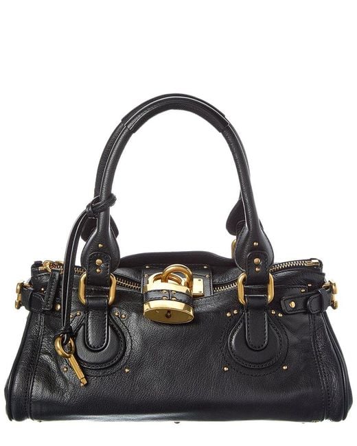 Chloé Black Paddington Leather Satchel