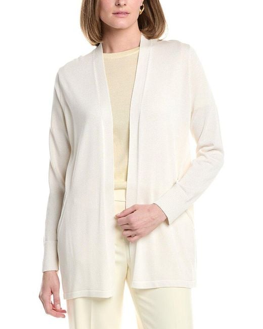 Anne Klein White Pocket Cardigan