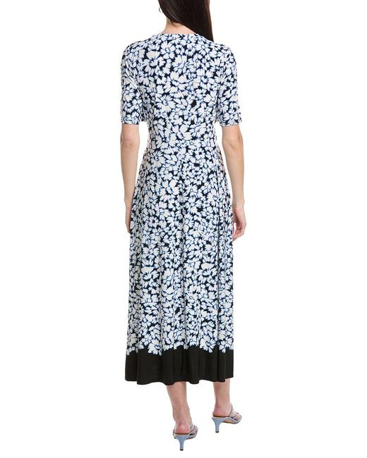 Vince Camuto Blue Cross Over Maxi Dress