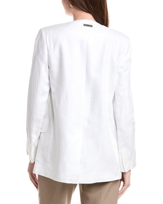 Peserico White Linen Jacket