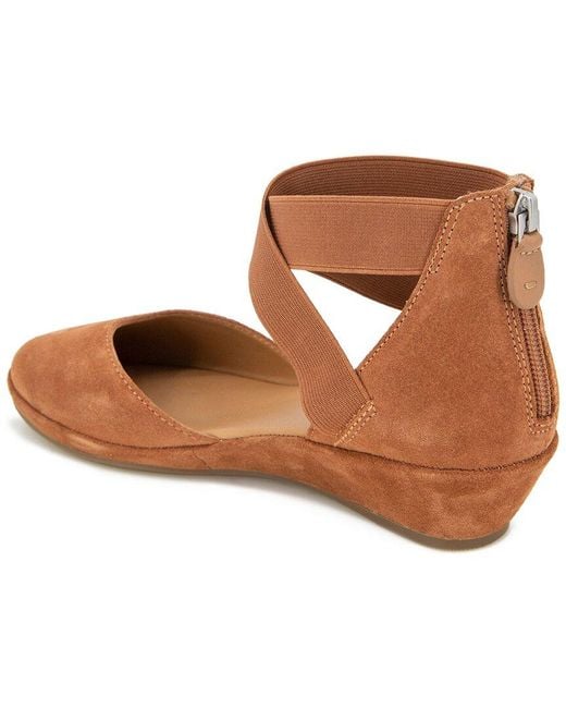 Gentle Souls Brown Noa Suede Wedge