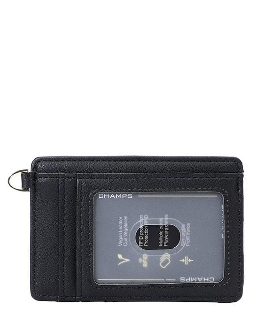 CHAMPS Black Iconic Card Holder