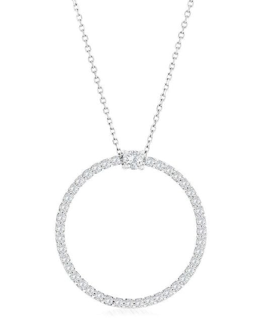 Jewels by Viomo Metallic 14K 1.36 Ct. Tw. Diamond Circle Pendant
