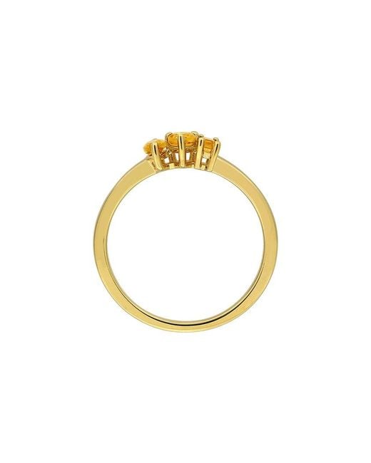 Rina Limor Metallic 0.42 Ct. Tw. Citrine Three-Stone Ring