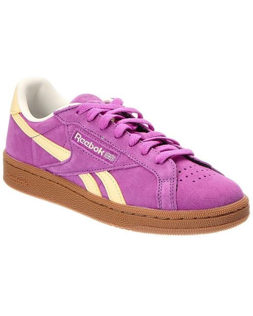 Reebok Pink Classic Heritage Court Club Suede & Leather Sneaker