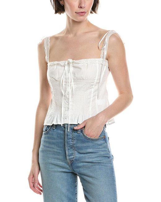 Avantlook Blue Pintuck Top