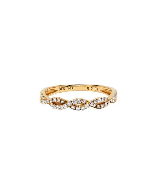 H.J. Namdar White 14K 0.20 Ct. Tw. Diamond Twist Ring