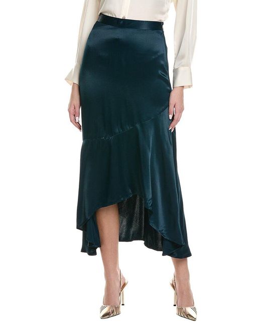 Reiss Green Inga Slip Skirt