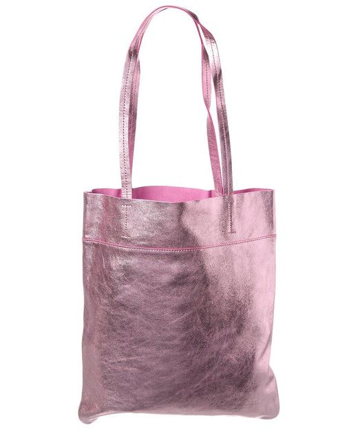 Madewell Pink The Magazine Leather Tote