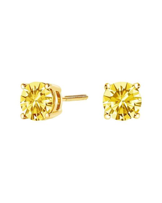 Haus of Brilliance Yellow 14K 1.00 Ct. Tw. Lab-Grown Diamond Stud Earrings