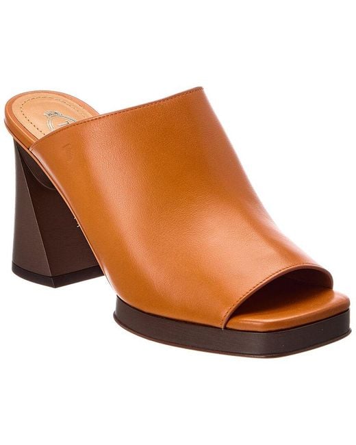 Tod's Brown 90 Leather Sandal