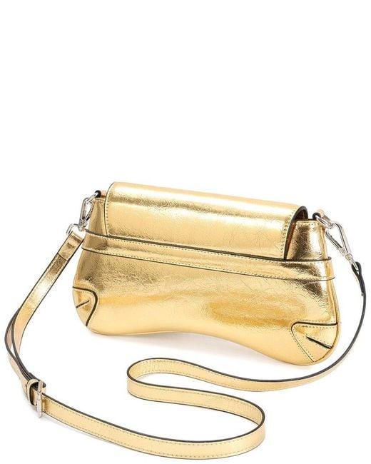 Tiffany & Fred Paris Metallic Leather Shoulder Bag