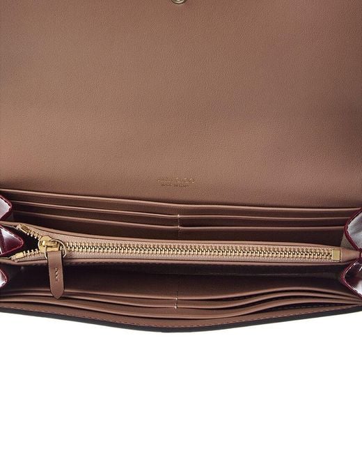 Jimmy Choo Red Martina Leather Wallet