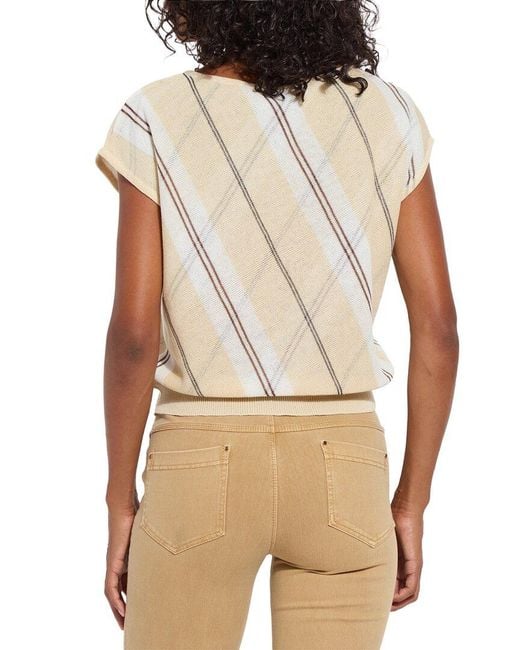 Lyssé Natural Brielle Mesh Sweater Vest