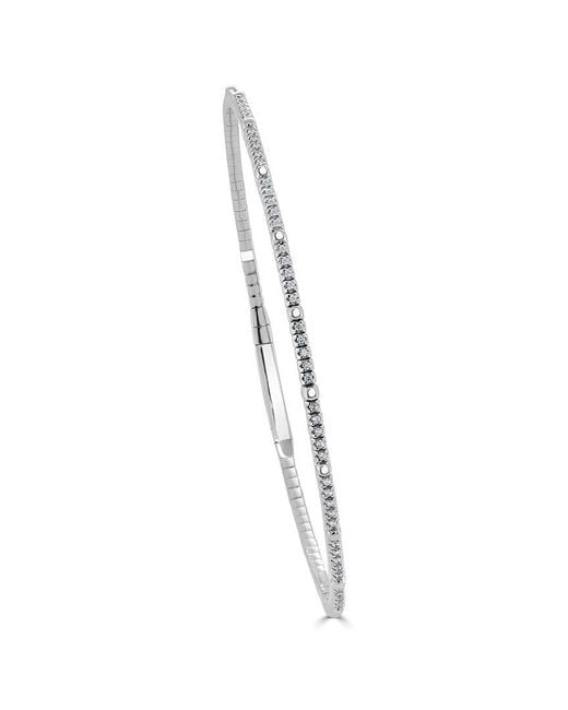 Sabrina Designs White 14K 0.26 Ct. Tw. Diamond Flexible Stackable Bangle Bracelet