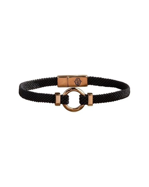 Karma and Luck Black Plated Magnetic Bracelet
