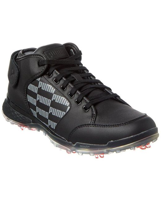 PUMA Black Proadapt Delta Leather Golf Shoe for men