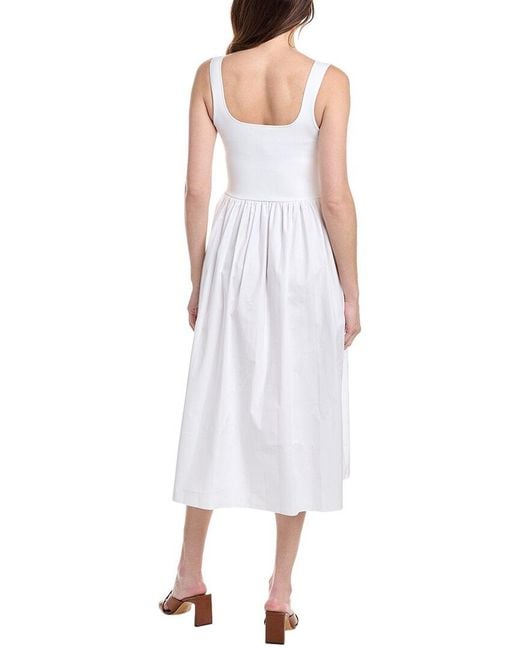 Theory White Sleeveless Volume Dress