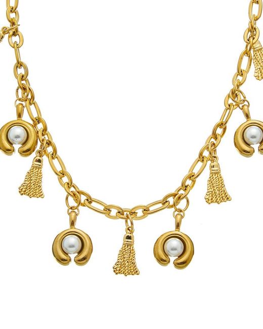 petit moments Metallic 18K Plated Stainless Steel Charm Necklace