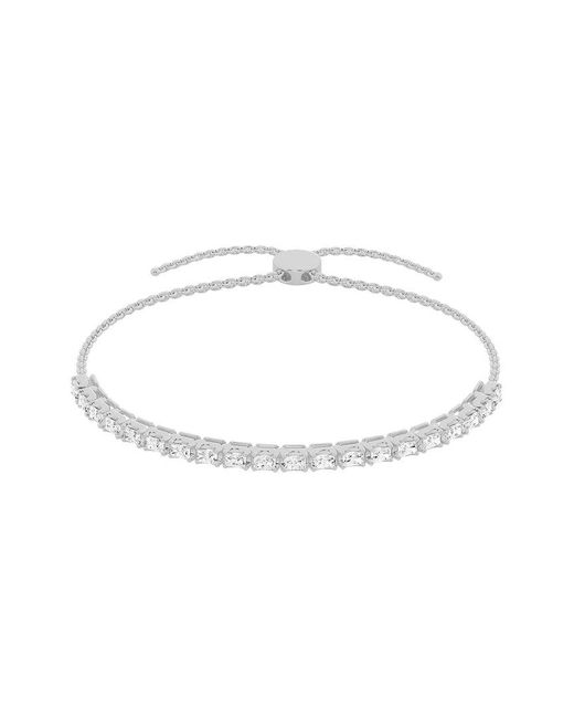 Lab Grown Diamonds White 14K 1.00 Ct. Tw. Lab Grown Diamond Tennis Bolo Bracelet