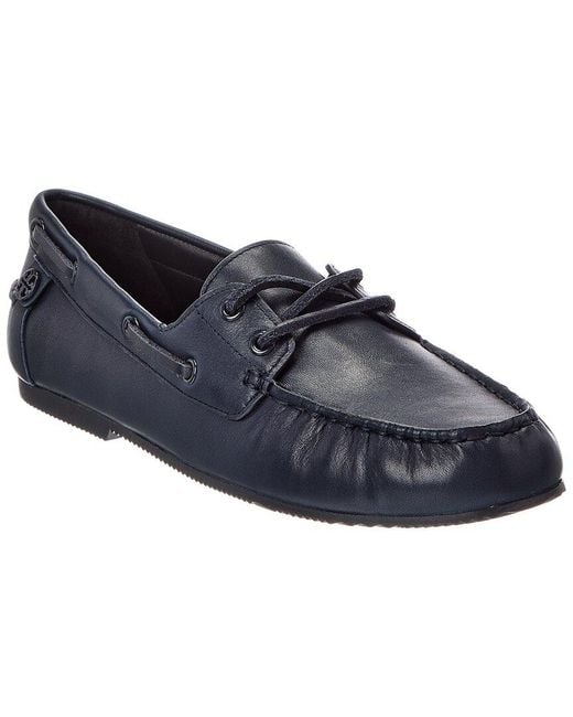 Tory Burch Blue Mini Chelsea Leather Loafer