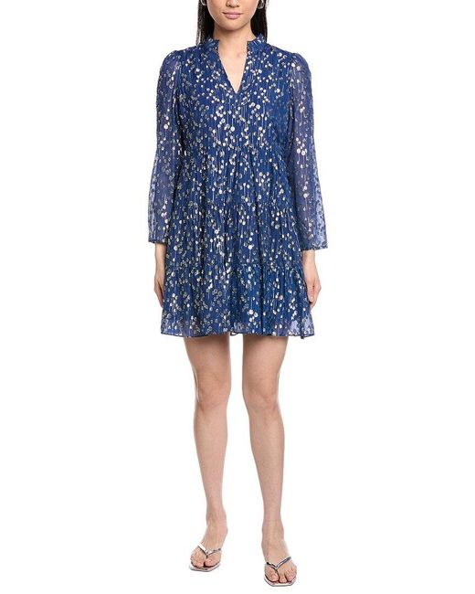 Sail To Sable Blue Tunic Flare Mini Dress