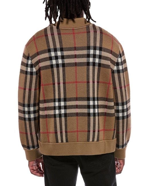 Burberry Brown Knit Wool Jacket for men