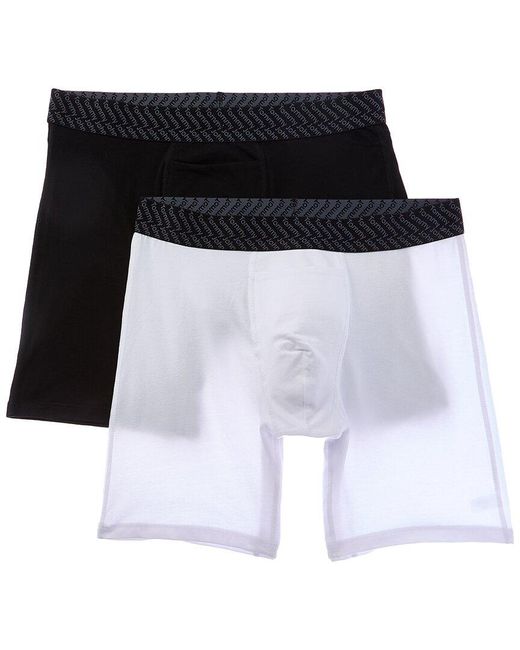 Tommy John Black 2Pk Cotton Basics Boxer Brief for men