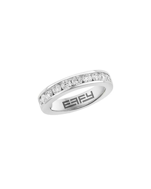 Effy Fine Jewelry White 14K 0.95 Ct. Tw. Lab-Grown Diamond Ring
