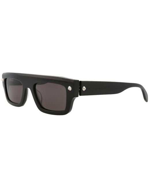 McQueen Black Am0427S 52Mm Sunglasses