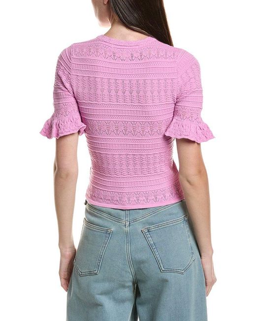 Saltwater Luxe Red Solid Sweater Top