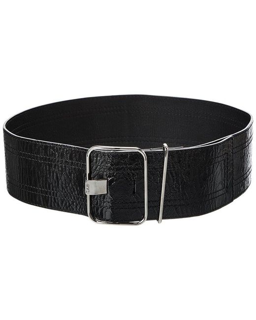 Roger Vivier Black Leather Belt
