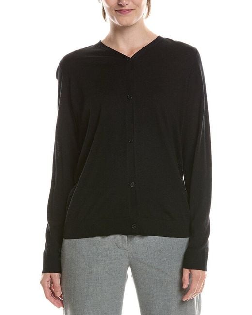 Eileen Fisher Black Wool Cardigan