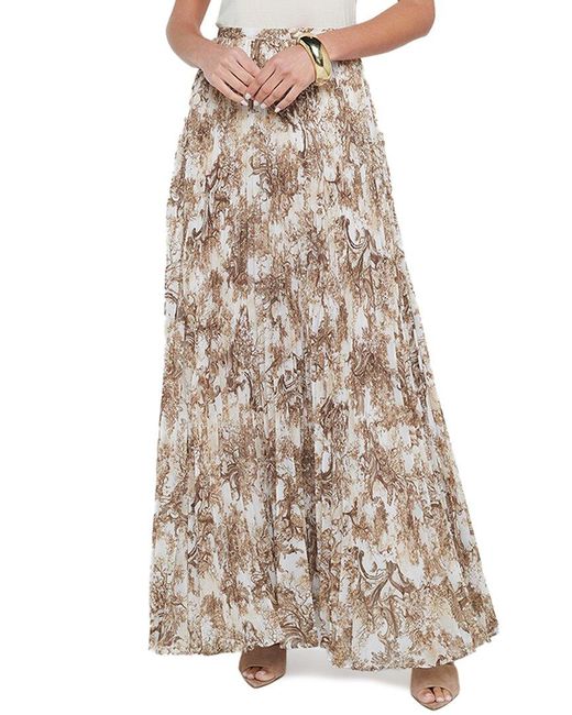 L'Agence Multicolor Torin Pleated Maxi Skirt