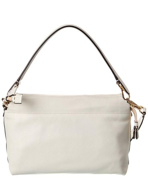 Fendi Metallic Mamma Baguette Medium Leather Shoulder Bag